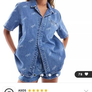 jordan women’s denim button up